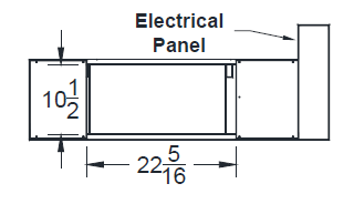 front isometric view of 4100 showing unit dimensions